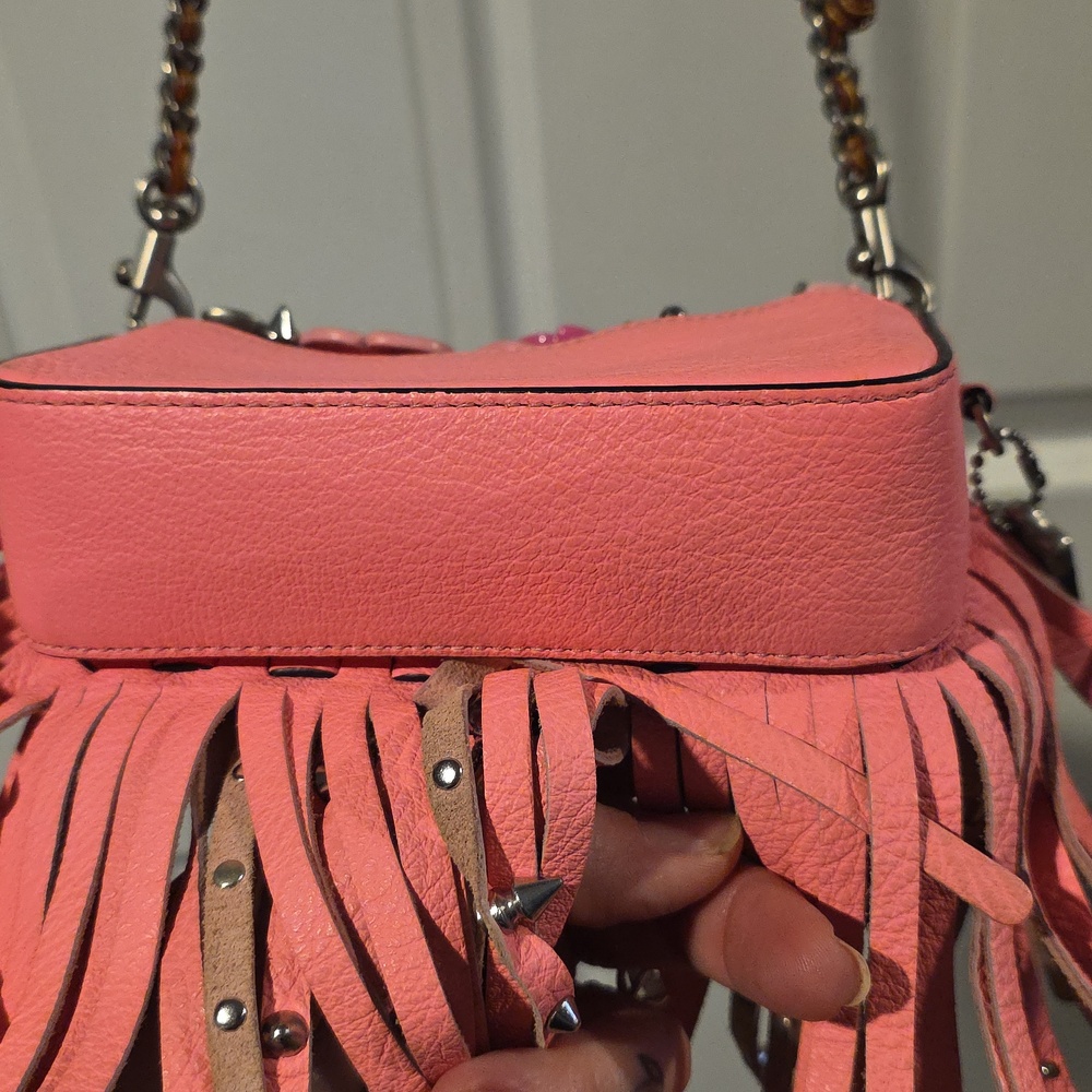 👜Coach 1941 Wild Tea Rose Fringe Dinky bag KISSLOCK INSIDE! - Picture 4 of 12